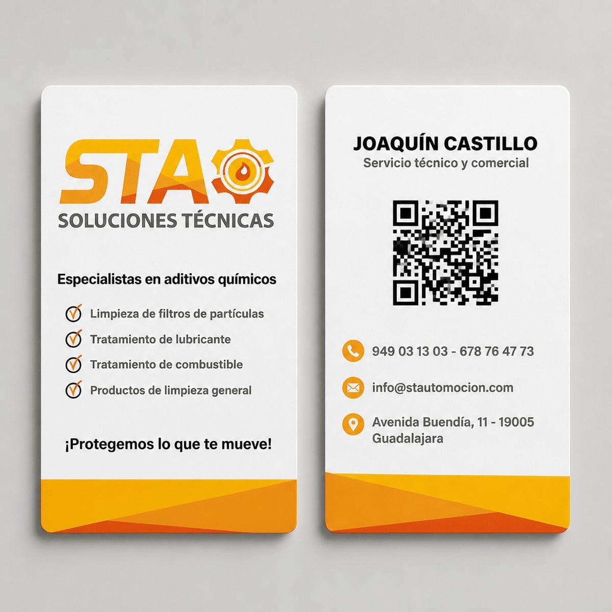Diseño de tarjetas de visita para stautomocion